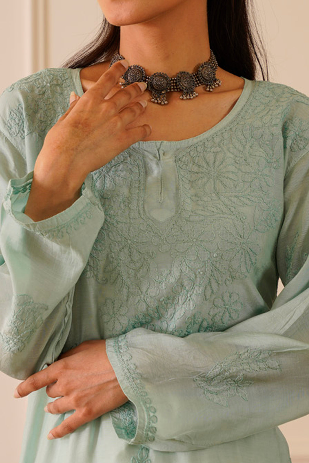Breathtaking Turquoise Muslin Straight Kurta