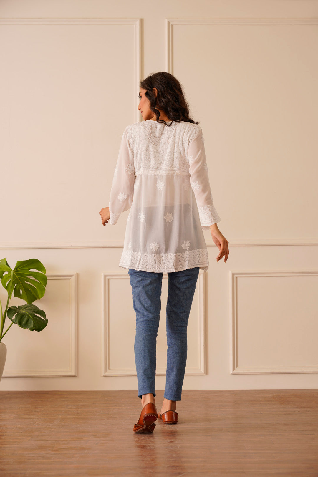 Majestic White Viscose Short Top