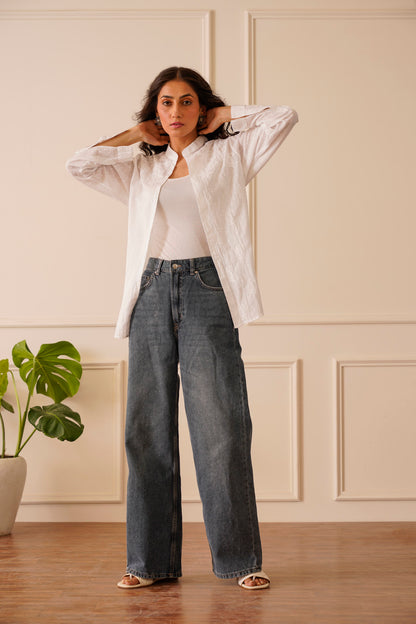 Serene White Cotton Shirt