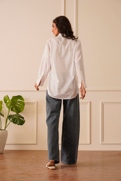Serene White Cotton Shirt