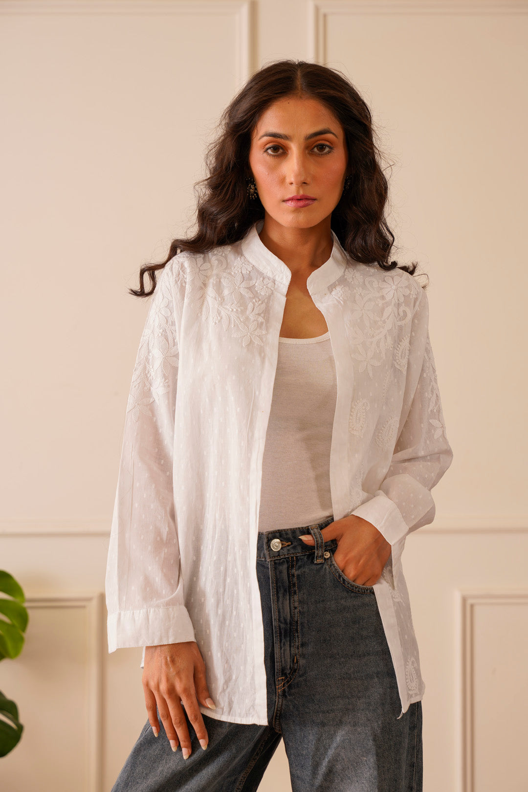 Serene White Cotton Shirt