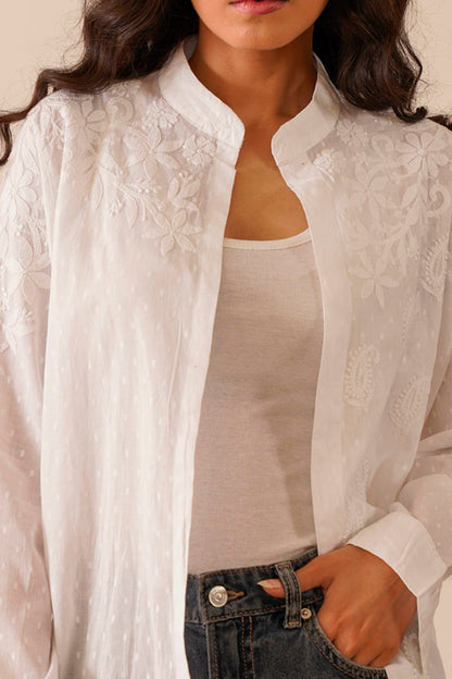 Serene White Cotton Shirt